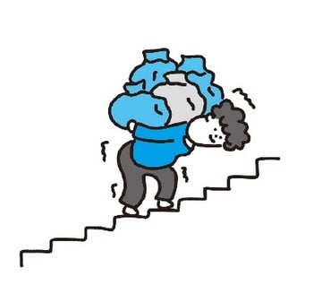 イラスト：nankaiine  出所：Mayu、Forrest Baker共著『パパッと頭に入る　英語の動詞図鑑』（KADOKAWA）