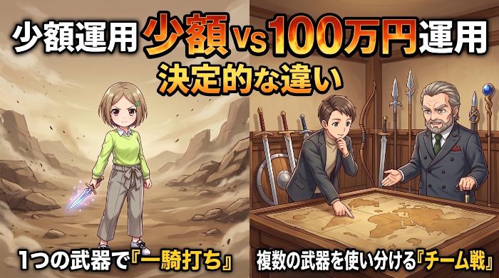 少額運用（数万〜30万円）と100万円の決定的な違い