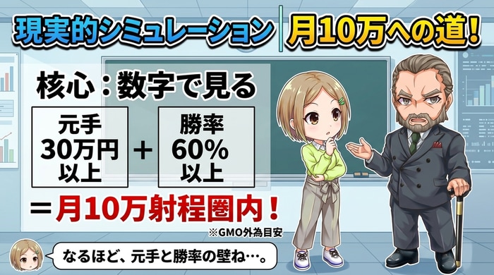バイナリーオプションで月10万の現実的シミュレーション