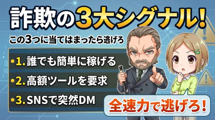 詐欺の見分け方。この3つに当てはまったら逃げろ