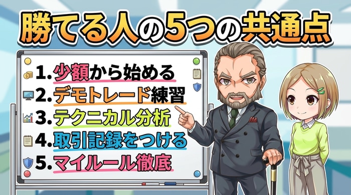 バイナリーオプションで勝ってる人の共通点