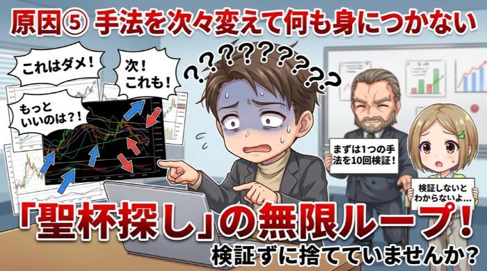 手法を次々変えて何も身につかない