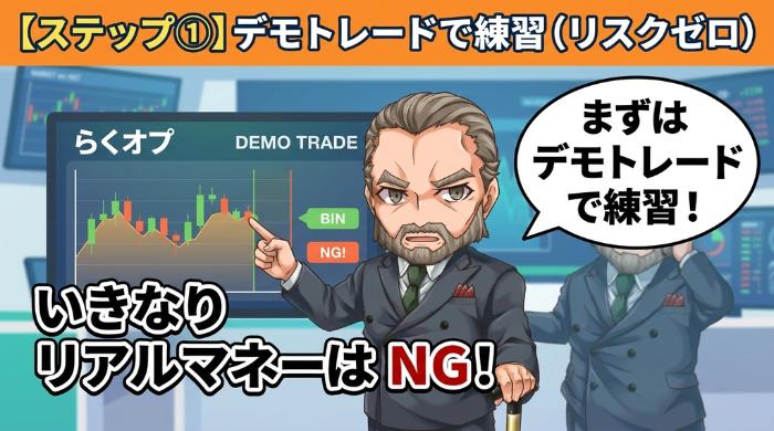 まずはデモトレードで練習（リスクゼロ）