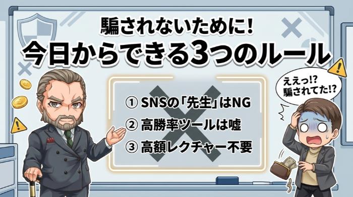 騙されないために今日からできる3つのルール