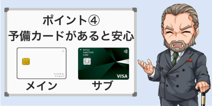 予備のカードがあると海外が安心