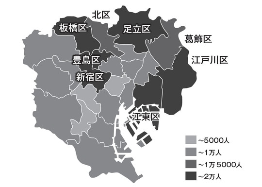 出所：出入国在留管理庁の公表資料を基に日経が作成。2024年6月時点