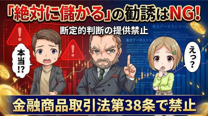 危険信号①「元本保証」「確実に稼げる」「絶対に儲かる」